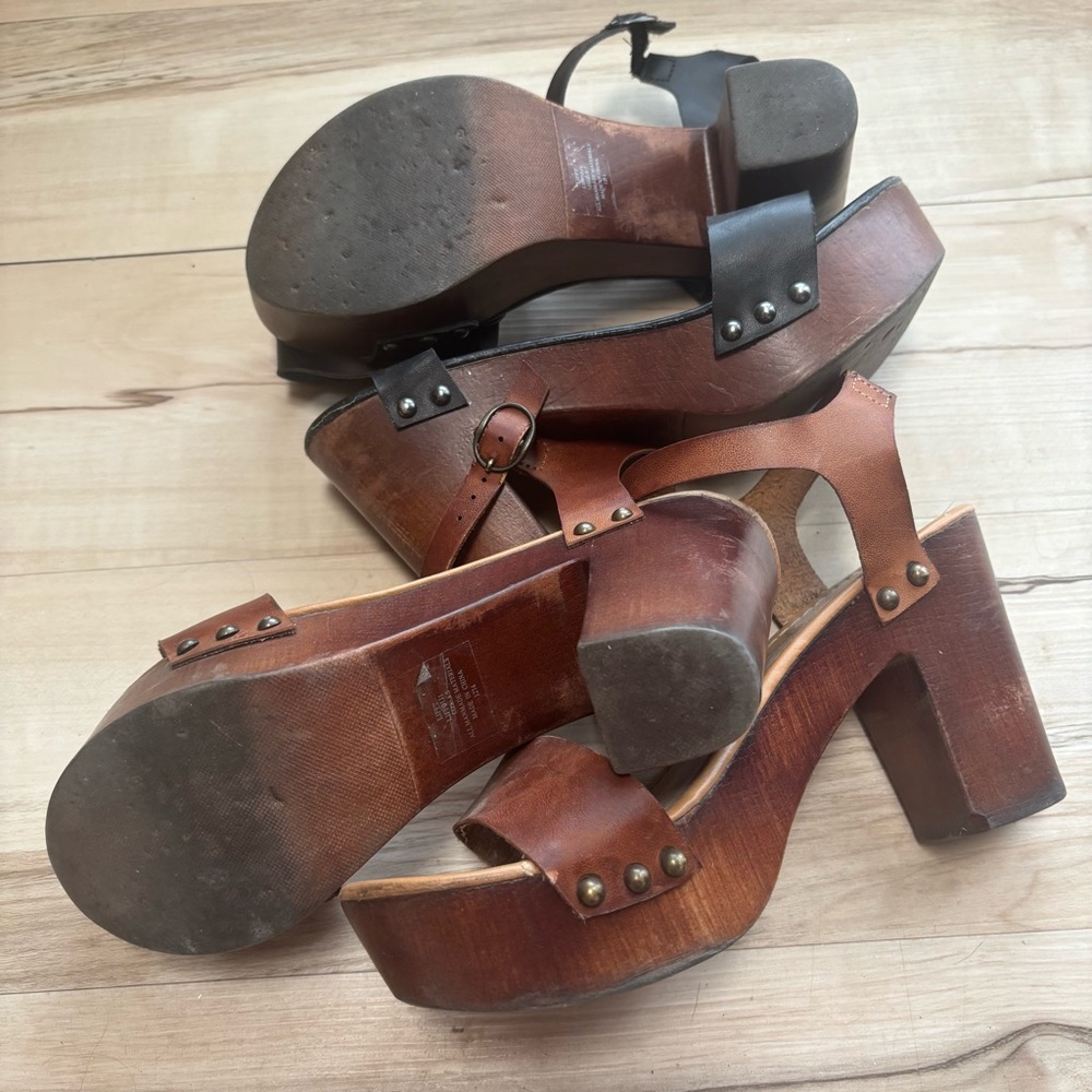 Madden Girl Brown and Black Platform Shoes with Chunky Heel Bundle Size 8.5 - Picture 7 of 12